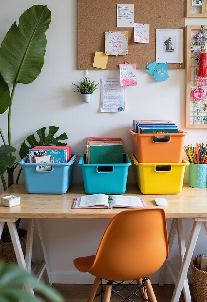 15 Smart Home Office Ideas That'll Boost Your Productivity (and Look Amazing!) - 10. Organized Chaos