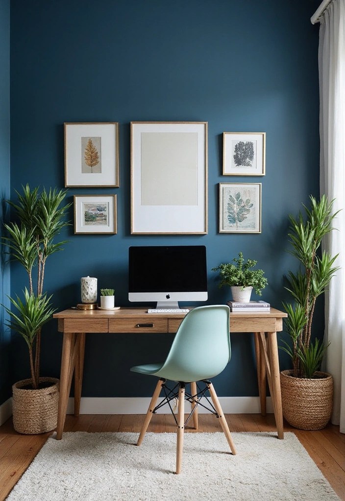 15 Smart Home Office Ideas That'll Boost Your Productivity (and Look Amazing!) - 13. Statement Wall