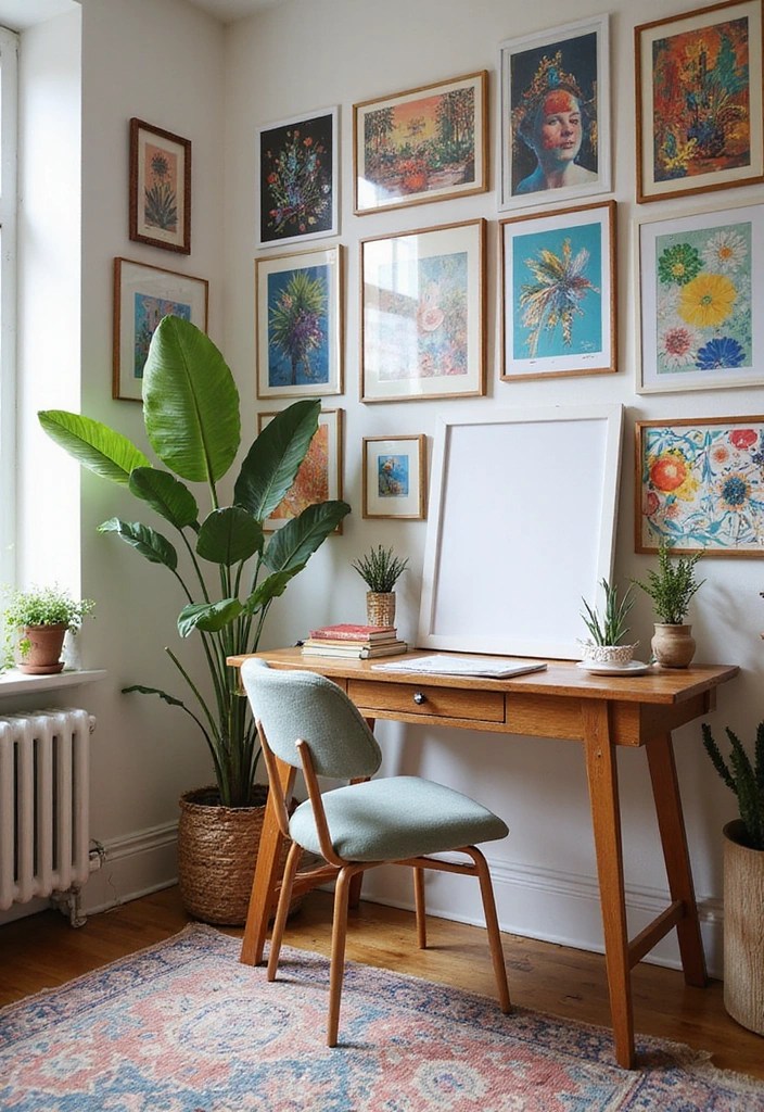 15 Smart Home Office Ideas That'll Boost Your Productivity (and Look Amazing!) - 6. Artistic Inspiration