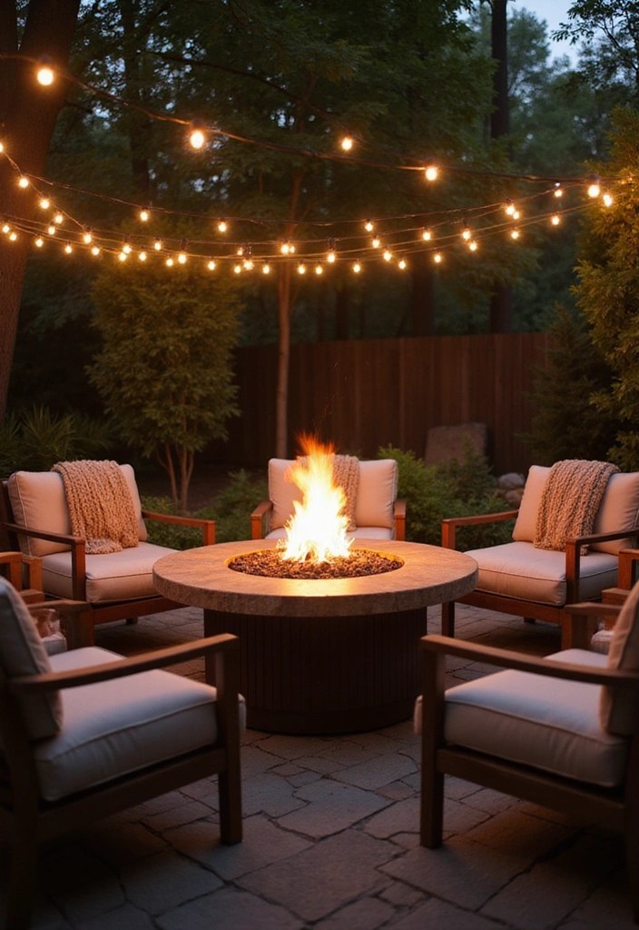 15 Stunning Outdoor Tables and Seating Solutions That'll Transform Your Backyard! - 8. Fire Pit Tables for Cozy Gatherings