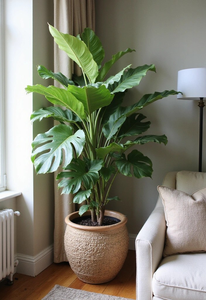 16 Indoor Plants That Will Make Your Apartment Feel Extra Cozy (#11 Will Surprise You!) - 11. Monstera Deliciosa (Surprise!)