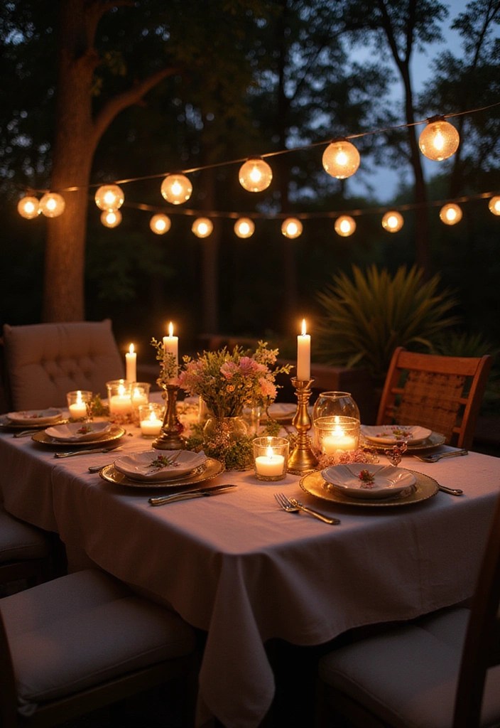 17 DIY Outdoor Lighting Ideas That Will Make Your Patio the Envy of the Neighborhood! - 10. Candlelit Table Settings