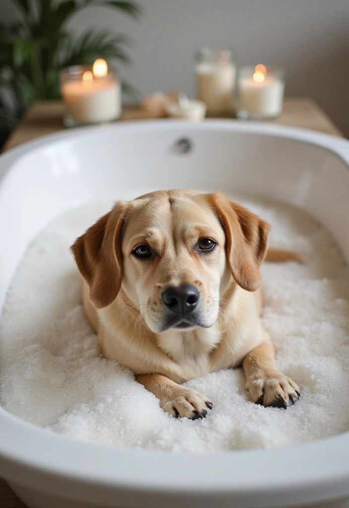 18 Genius Dog Grooming Hacks That Will Save You Time and Money (Your Pup Will Thank You for #9!) - 13. Soothing Bath Soak
