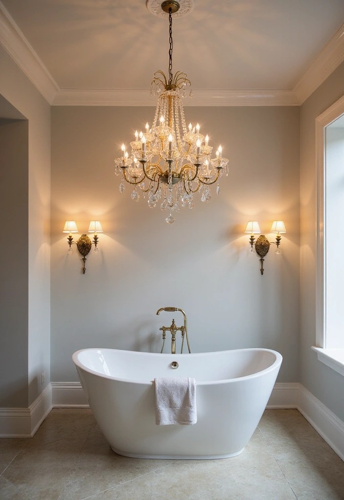 19 Affordable Bathroom Updates That'll Make You Feel Like You're at a Spa! - 10. Statement Lighting