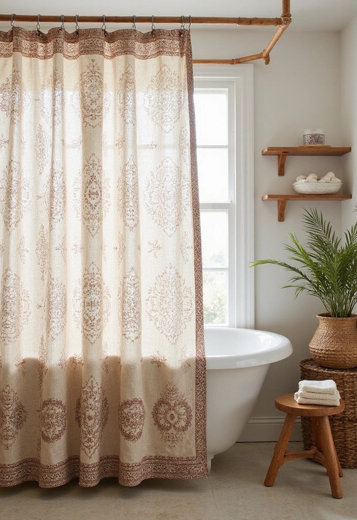 19 Affordable Bathroom Updates That'll Make You Feel Like You're at a Spa! - 2. Stylish Shower Curtain