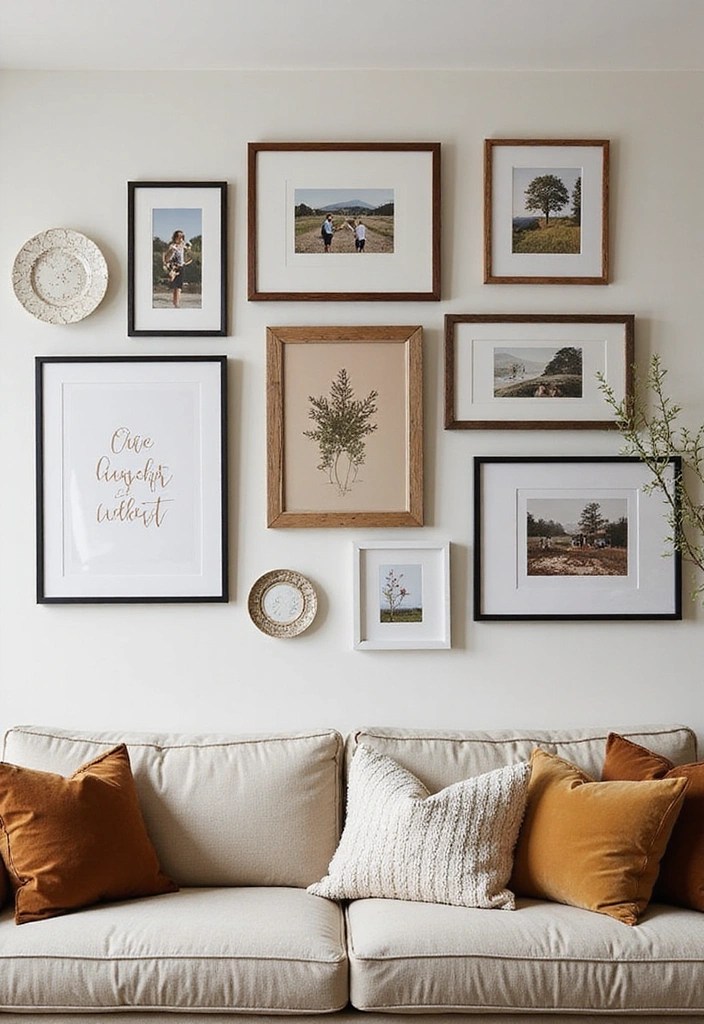 19 Affordable Wall Art Ideas That Will Wow Your Guests (You Won't Believe #3!) - 1. Gallery Wall with a Twist