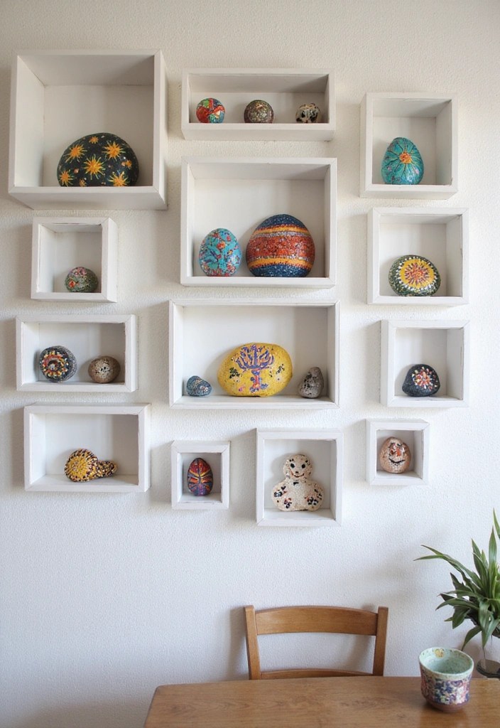 19 Affordable Wall Art Ideas That Will Wow Your Guests (You Won't Believe #3!) - 14. Painted Rocks
