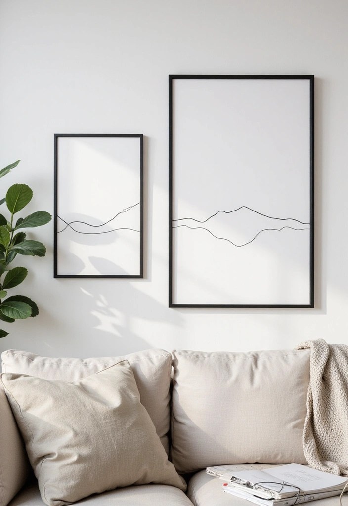 19 Affordable Wall Art Ideas That Will Wow Your Guests (You Won't Believe #3!) - 5. Minimalist Line Art