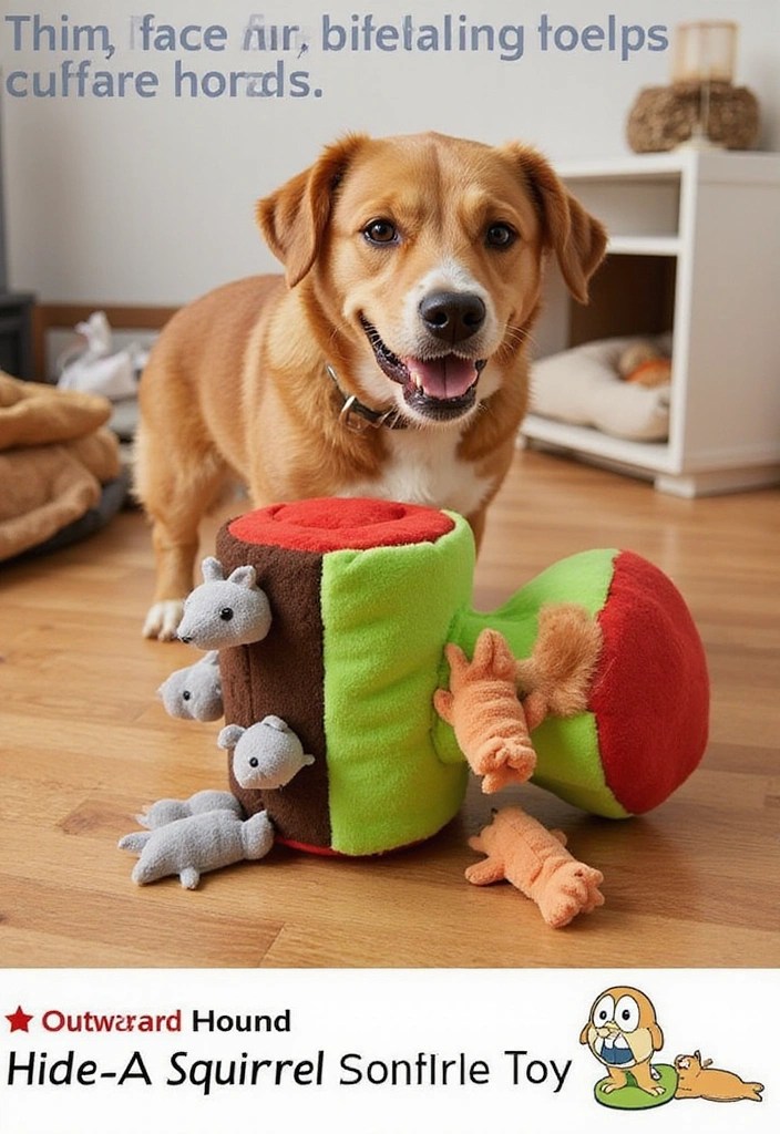 19 Must-Have Pet Toys That Will Keep Your Fur Baby Entertained for Hours (Don't Miss #11!) - 3. Outward Hound Hide-A-Squirrel Puzzle Toy