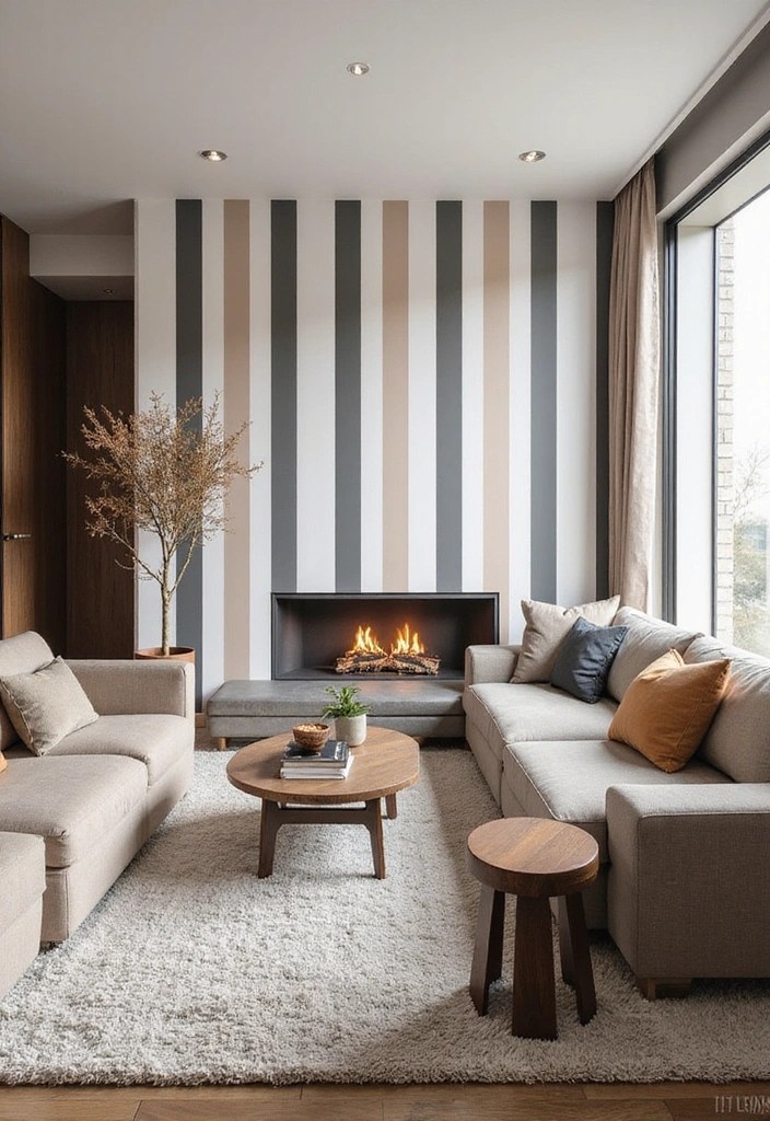 19 Small Apartment Decor Hacks That Will Make Your Space Feel Huge (You Won't Believe #3!) - 7. Use Vertical Stripes