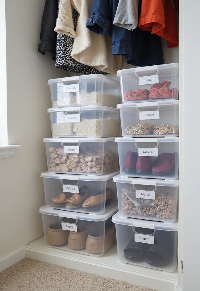 20 Amazing Home Organization Hacks That Will Change Your Life (You Won't Believe #11!) - 1. The Power of Clear Storage Bins