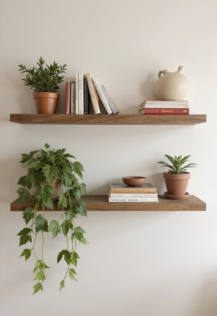 20 Amazing Home Organization Hacks That Will Change Your Life (You Won't Believe #11!) - 4. Floating Shelves for Display and Storage