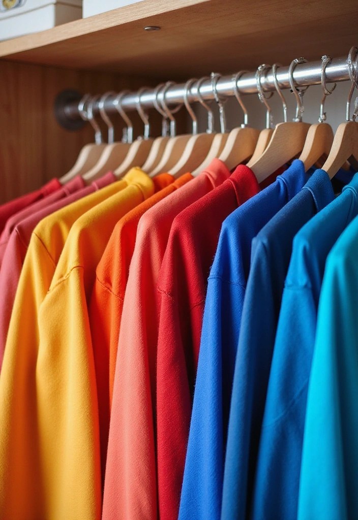 20 Amazing Home Organization Hacks That Will Change Your Life (You Won't Believe #11!) - 7. Color-Coded Closet Organization