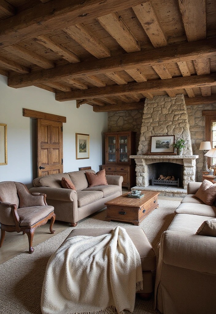 20 Stunning Living Room Ideas That Will Make You Want to Redecorate Today! - 3. Rustic Charm