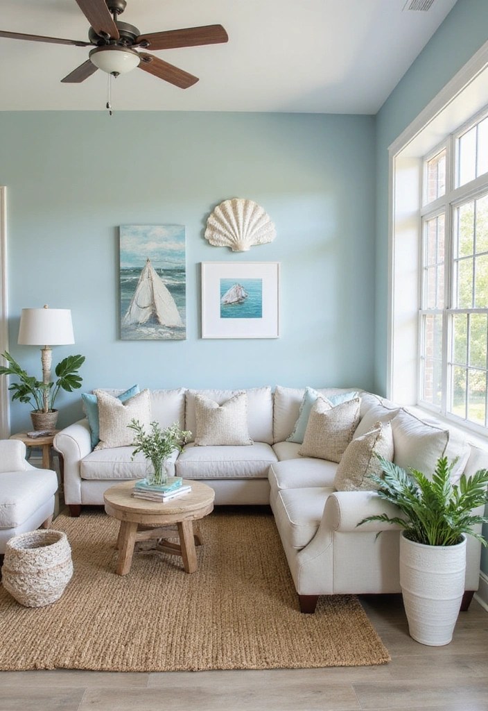20 Stunning Living Room Ideas That Will Make You Want to Redecorate Today! - 5. Coastal Retreat