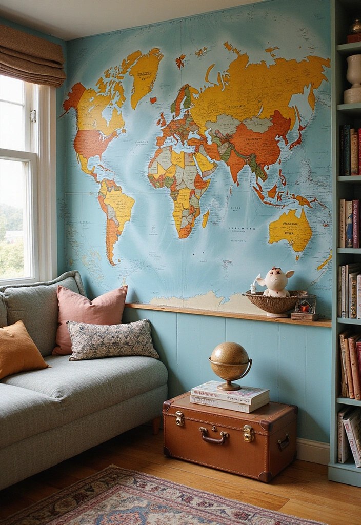 21 Fun Kids Room Ideas That'll Spark Your Child's Imagination (Wait for #10!) - 20. Travel Enthusiast: World Explorer