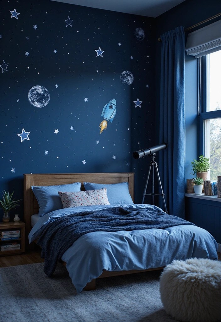 21 Fun Kids Room Ideas That'll Spark Your Child's Imagination (Wait for #10!) - 3. Space Explorer: Galaxy Theme