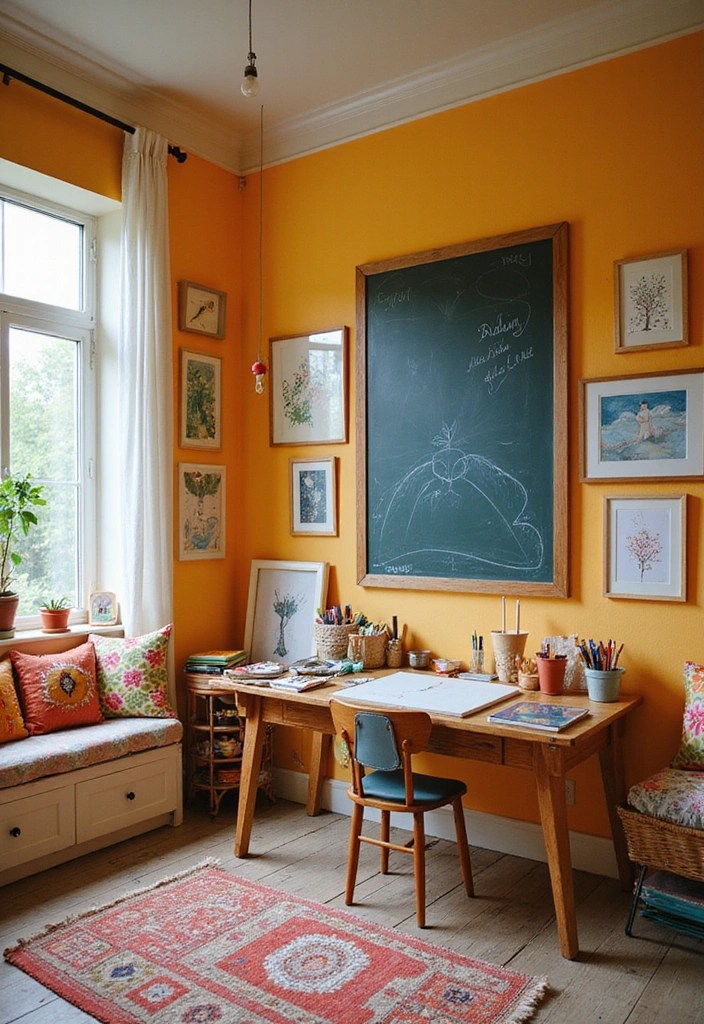 21 Fun Kids Room Ideas That'll Spark Your Child's Imagination (Wait for #10!) - 4. Artistic Haven: Creative Space