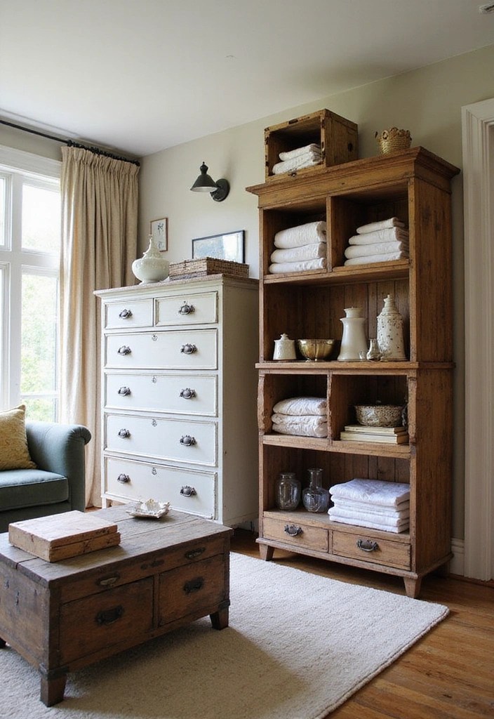 21 Genius Storage Hacks That'll Maximize Your Space (Say Goodbye to Clutter!) - 20. Repurposed Furniture