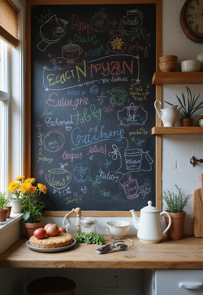 25 DIY Home Decor Projects That Will Transform Your Space for Under $50! - 16. DIY Chalkboard Wall