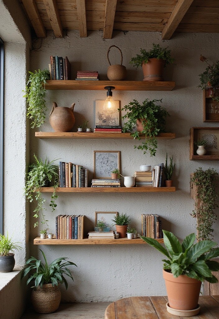 25 DIY Home Decor Projects That Will Transform Your Space for Under $50! - 4. Rustic Wooden Shelves