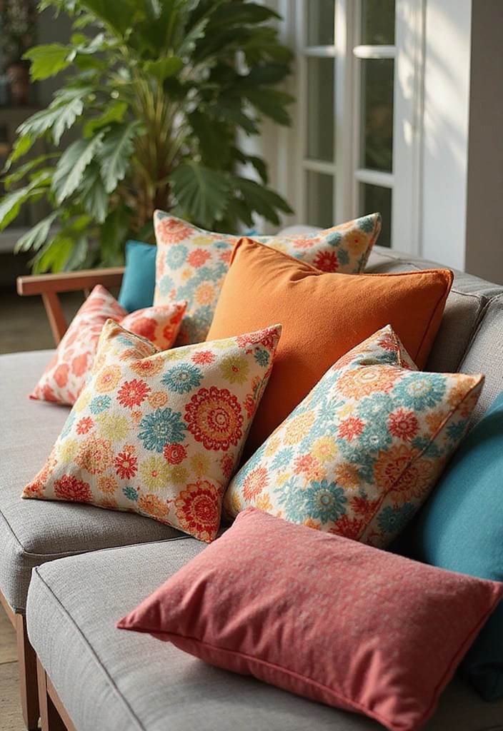 25 Patio Decor Ideas That'll Make Your Backyard the Ultimate Summer Hangout! - 11. Playful Throw Pillows