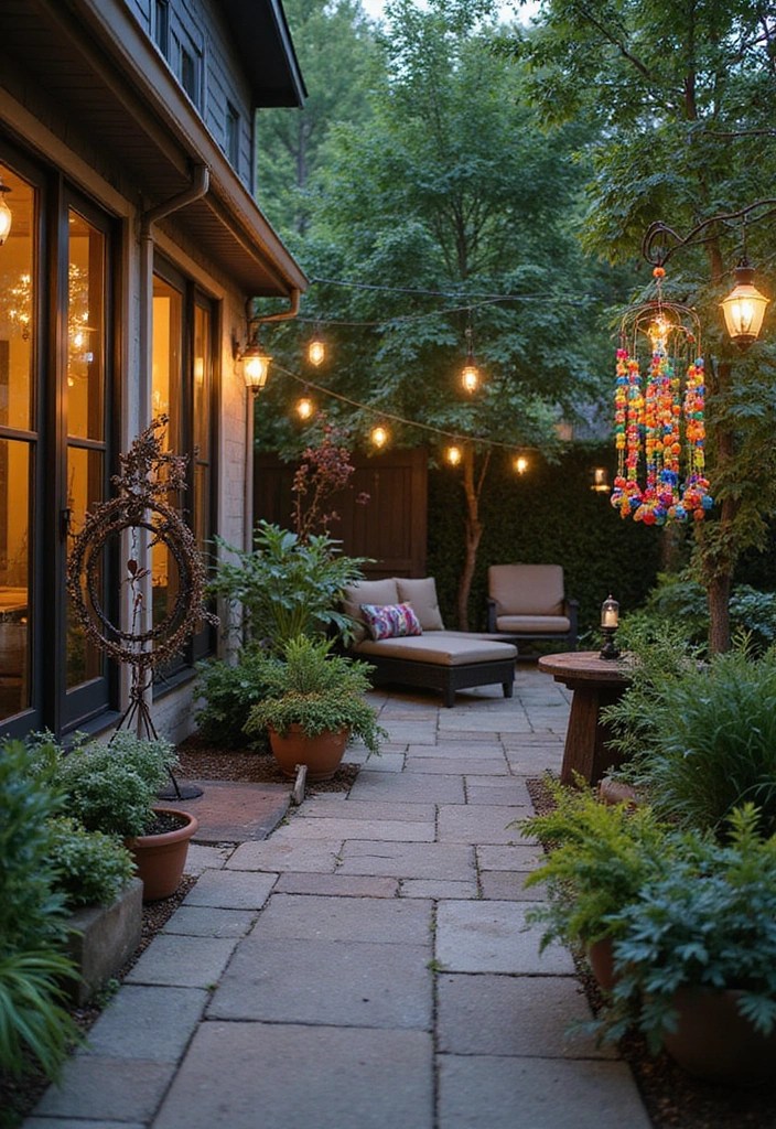 25 Patio Decor Ideas That'll Make Your Backyard the Ultimate Summer Hangout! - 13. Unique Outdoor Art