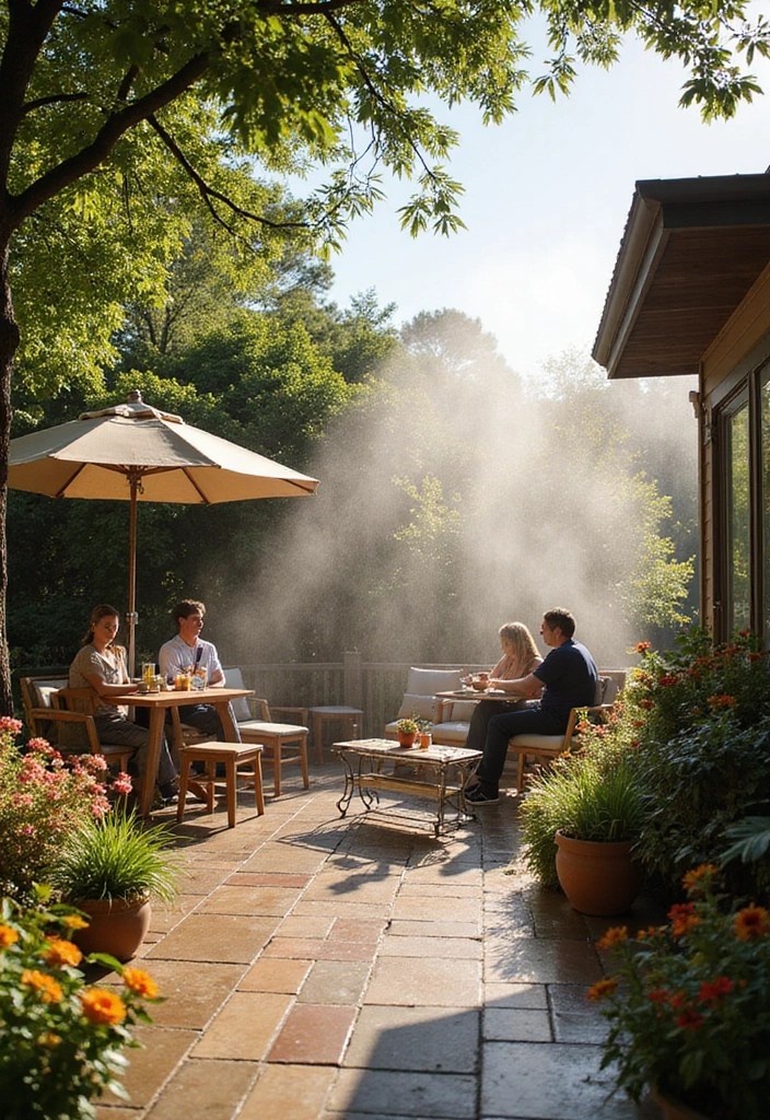 25 Patio Decor Ideas That'll Make Your Backyard the Ultimate Summer Hangout! - 14. Relaxing Water Mist Systems