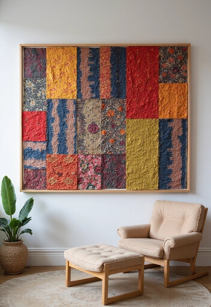 30 Easy DIY Home Decor Projects That'll Impress Your Guests! - 9. Fabric Wall Art