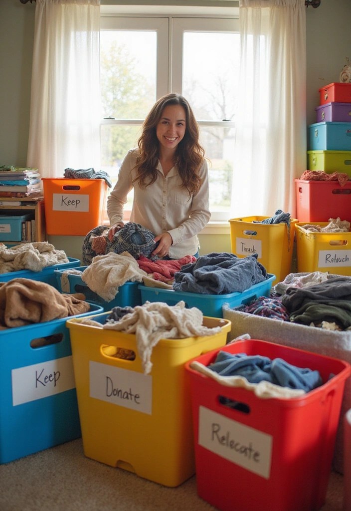 Discover 10 Genius Spring Cleaning Hacks to Refresh Your Home in No Time! - 2. Declutter with the Four-Box Method