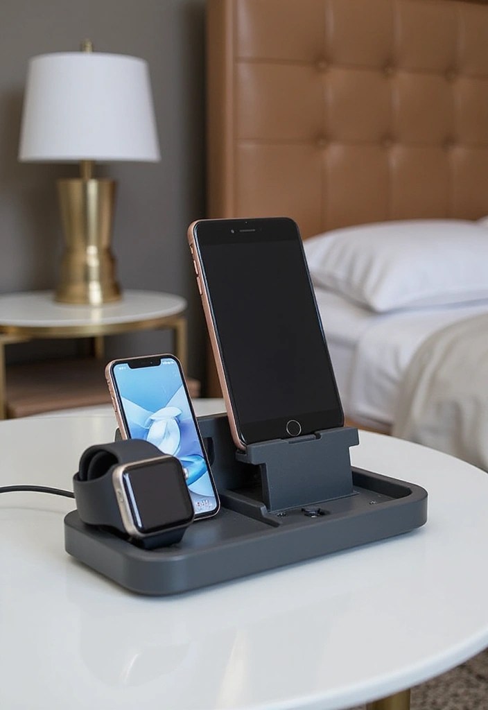 Discover 11 Chic Bedside Charging Solutions That Blend Style with Functionality! - 10. Multi-Device Charging Station