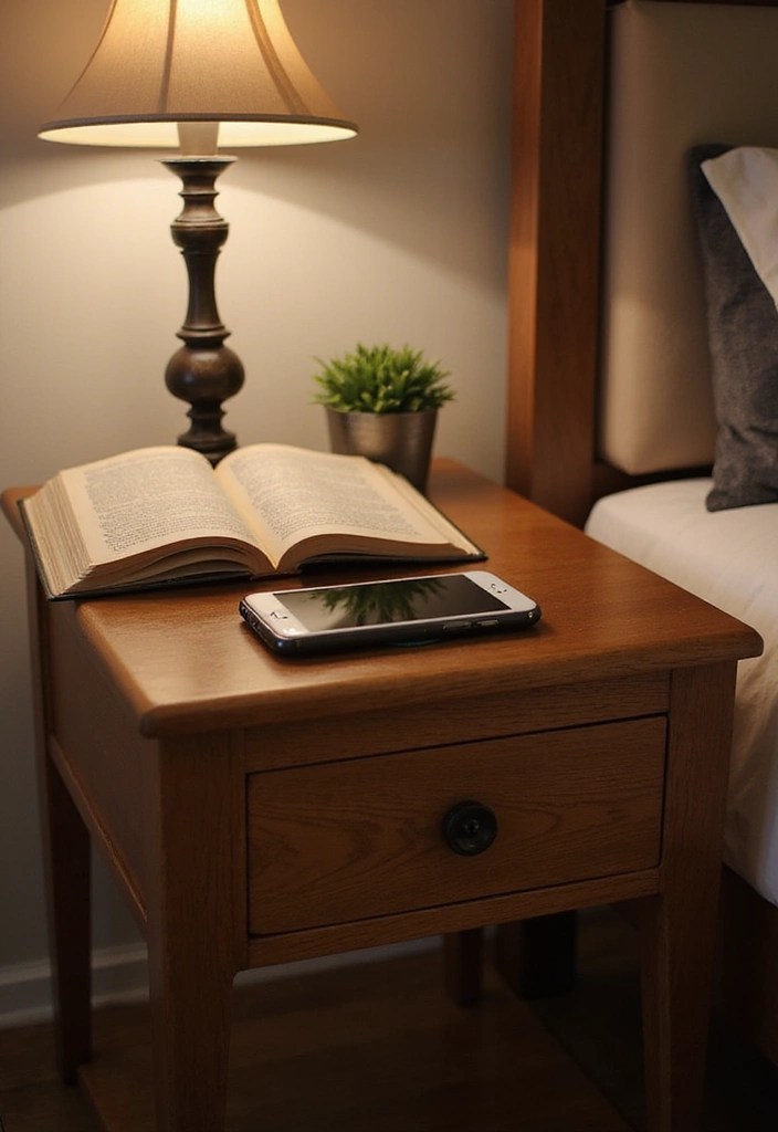 Discover 11 Chic Bedside Charging Solutions That Blend Style with Functionality! - 3. Elegant Nightstand with Built-in Charging