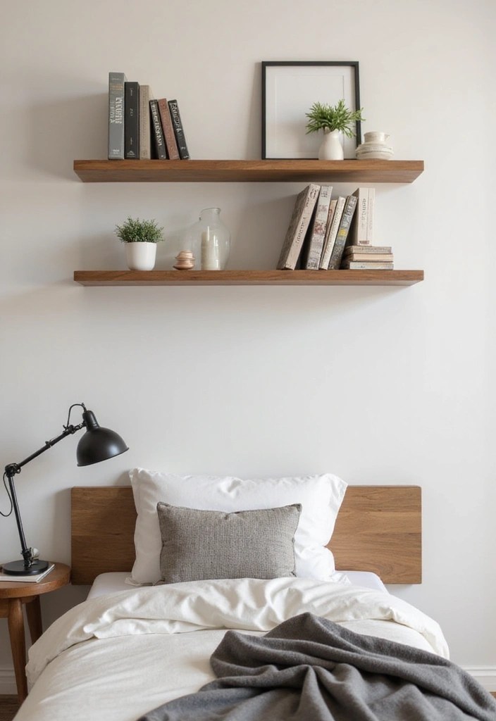 Top 10 Creative Bedside Table Ideas to Maximize Your Space (Number 3 Is Genius!) - 1. Floating Shelves
