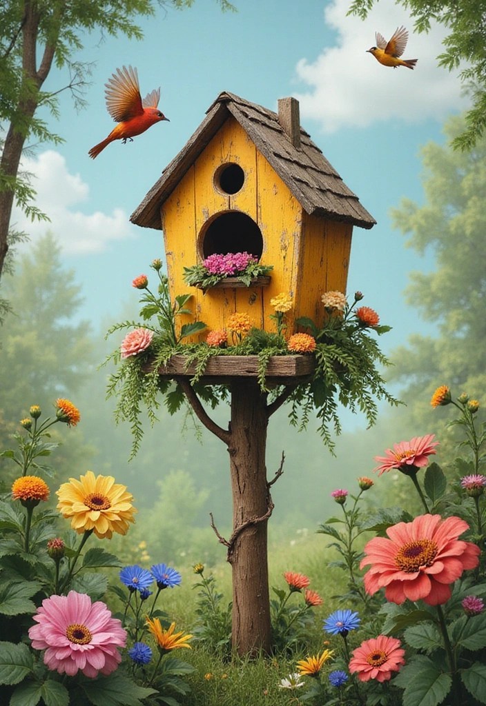 10 Charming DIY Garden Decor Ideas That Will Wow Your Guests (#6 Is So Easy!) - 2. Charming Birdhouses