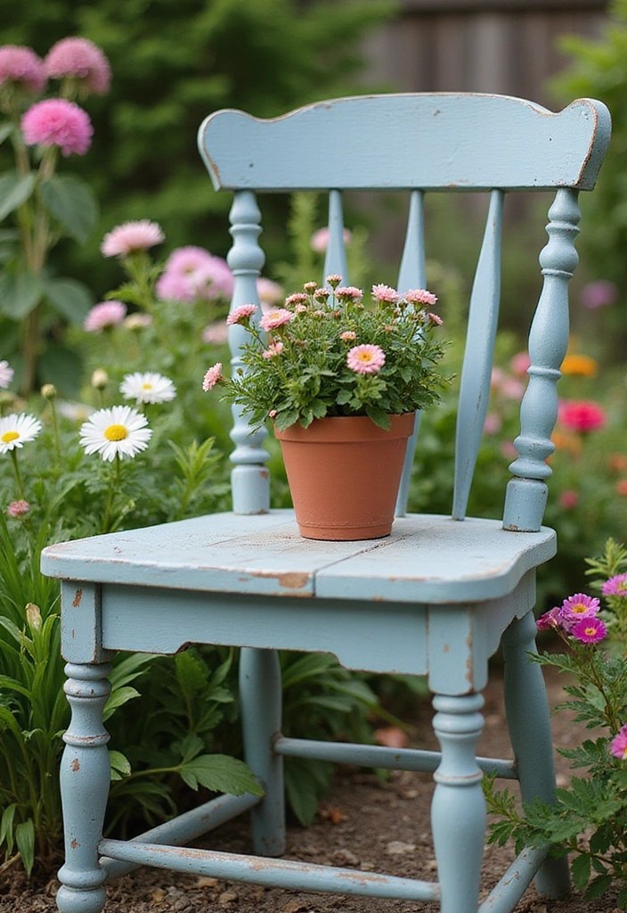 10 Charming DIY Garden Decor Ideas That Will Wow Your Guests (#6 Is So Easy!) - 4. Upcycled Garden Furniture