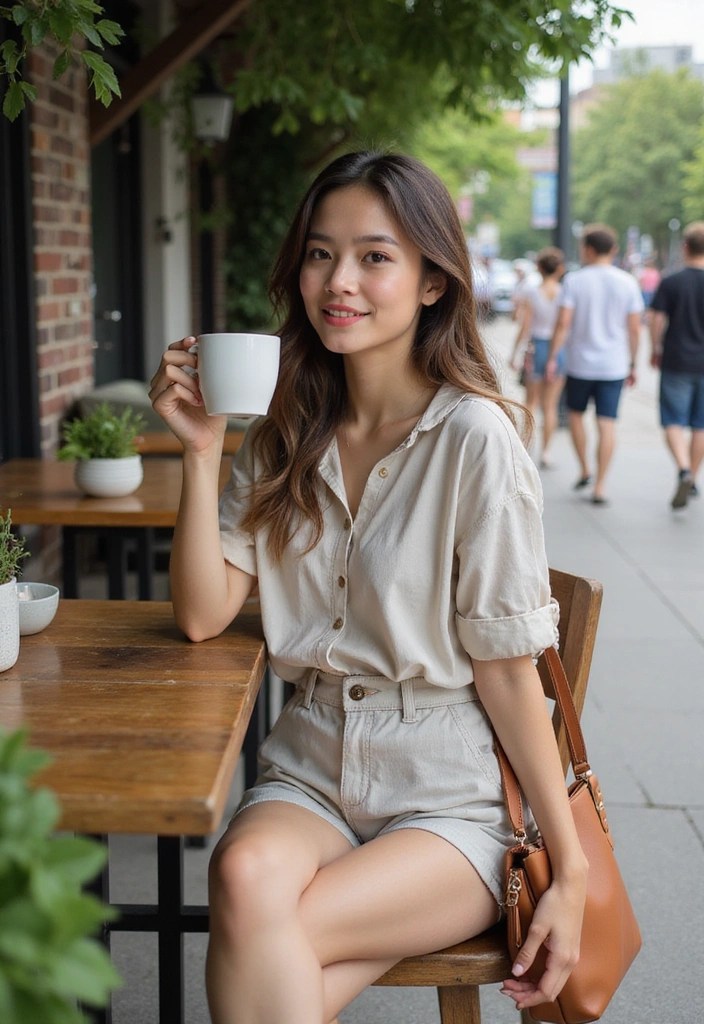 15 Casual Summer Outfits That Will Make You the Style Star of the Season! - 10. Tailored Shorts and a Button-Up Shirt