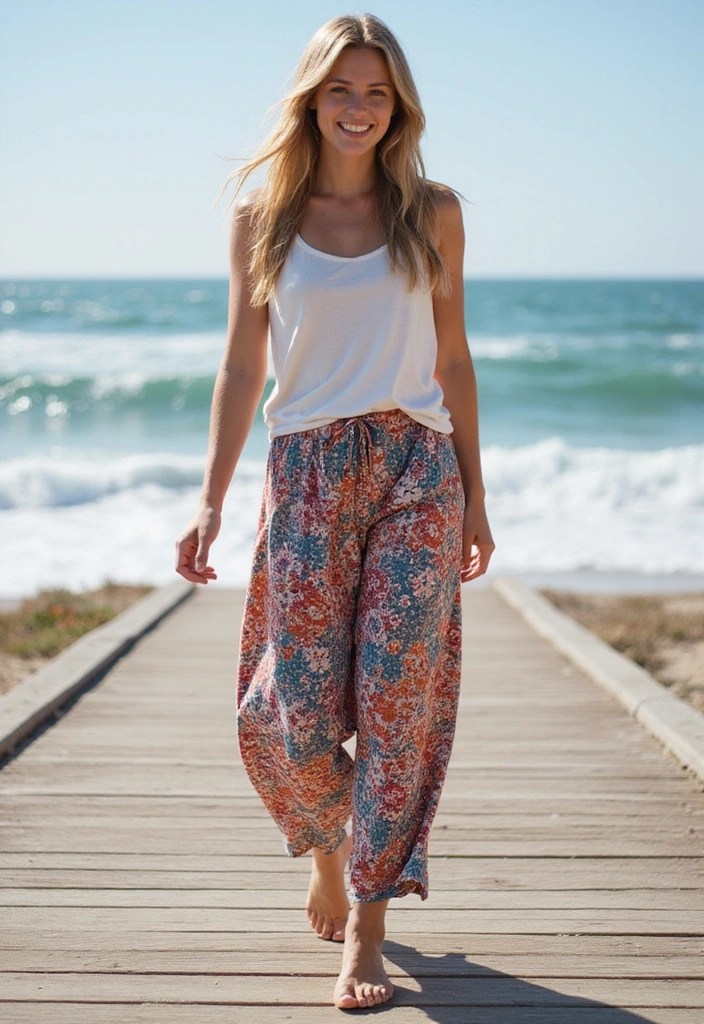 15 Casual Summer Outfits That Will Make You the Style Star of the Season! - 12. Colorful Palazzo Pants
