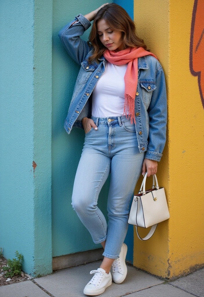15 Effortless Spring Outfits That Will Make You the Style Star of the Season! - 2. Classic Denim Jacket with White Tee