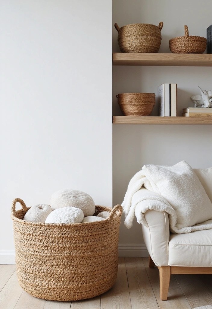 18 Minimalist Decor Hacks That Will Simplify Your Life and Space! - 12. Use Baskets for Storage