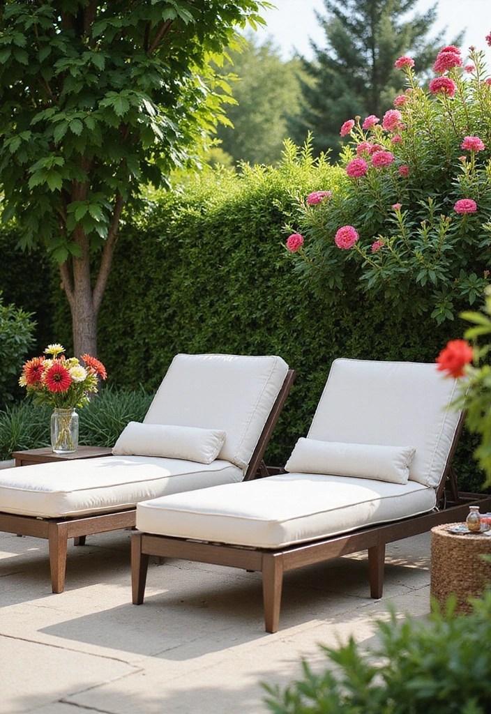 20 Stunning Outdoor Seating Ideas That Will Transform Your Patio Into a Relaxation Oasis! - 13. Stylish Chaise Lounges