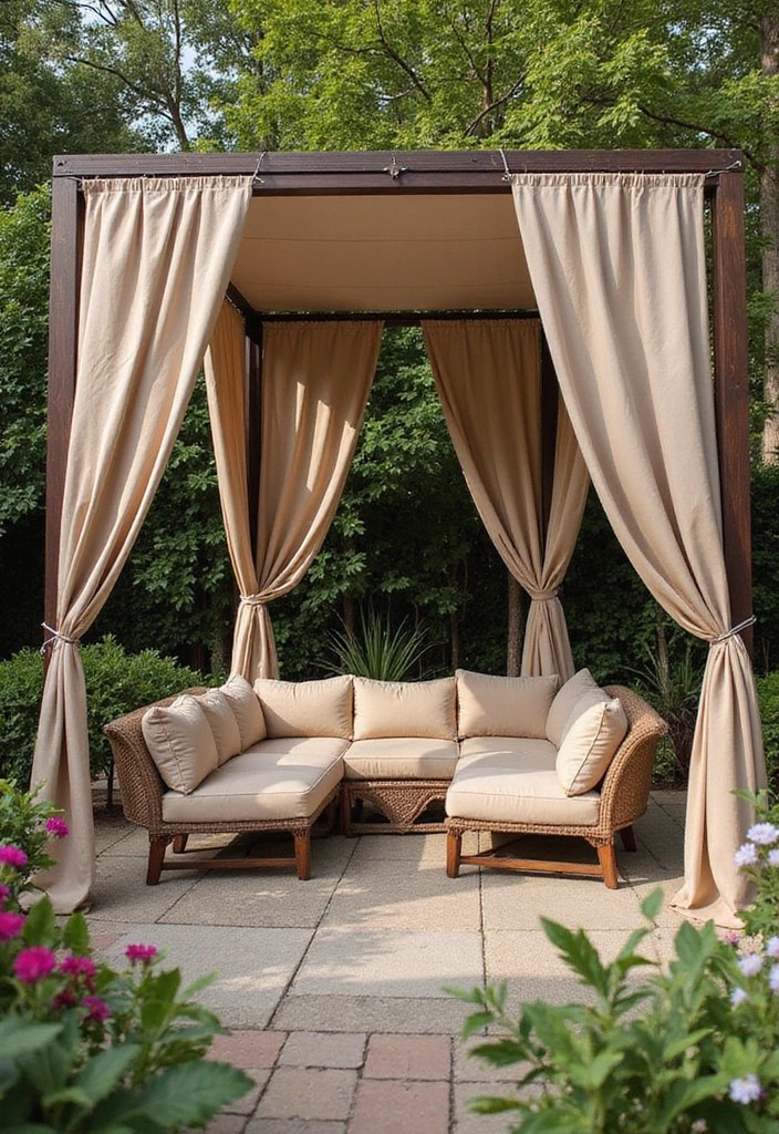20 Stunning Outdoor Seating Ideas That Will Transform Your Patio Into a Relaxation Oasis! - 15. Elegant Canopy Seating