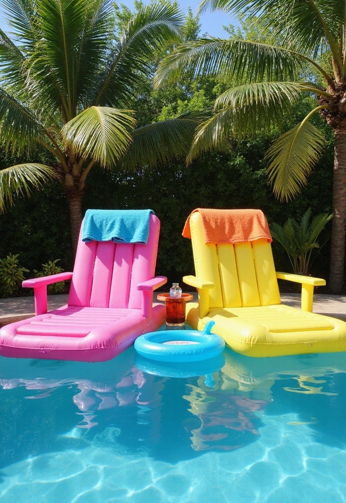 20 Stunning Outdoor Seating Ideas That Will Transform Your Patio Into a Relaxation Oasis! - 18. Floating Lounge Chairs