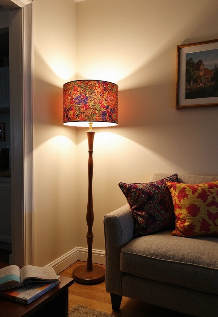 22 Spring Lighting Decor Tips That Will Create a Cozy Ambiance (You’ll Love #13!) - 18. Use Colored Lampshades