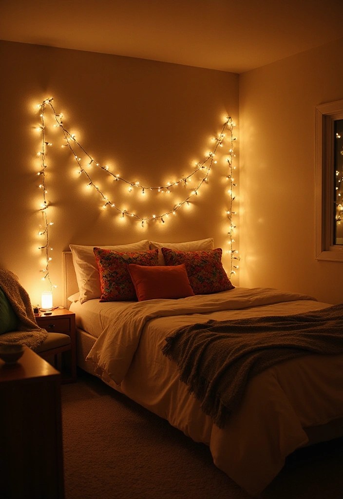 22 Spring Lighting Decor Tips That Will Create a Cozy Ambiance (You’ll Love #13!) - 7. Hang String Lights Indoors