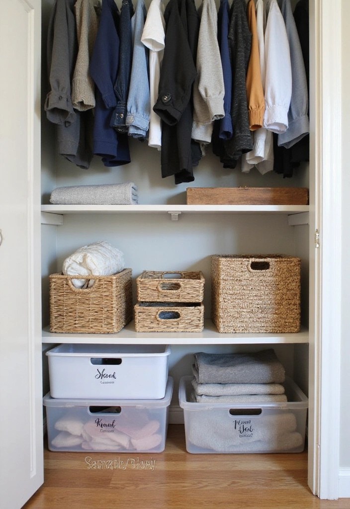 24 Closet Hacks That Will Double Your Storage Space (Marie Kondo Would Be Proud!) - 13. Utilize Space Underneath Hanging Clothes