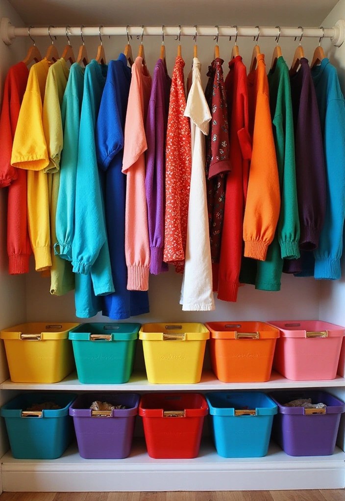 24 Closet Hacks That Will Double Your Storage Space (Marie Kondo Would Be Proud!) - 6. Implement a Color-Coding System