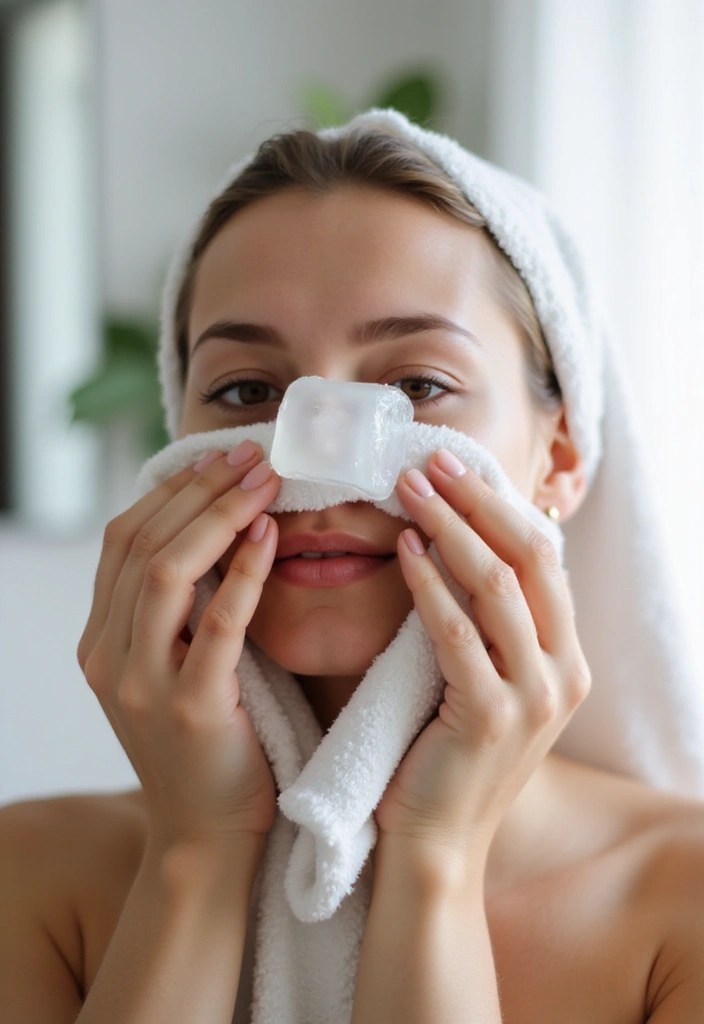 25 Quick Beauty Fixes That Will Save You Time (And Your Sanity!) - 1. Instant Pore Minimizer: The Magic of Ice Cubes