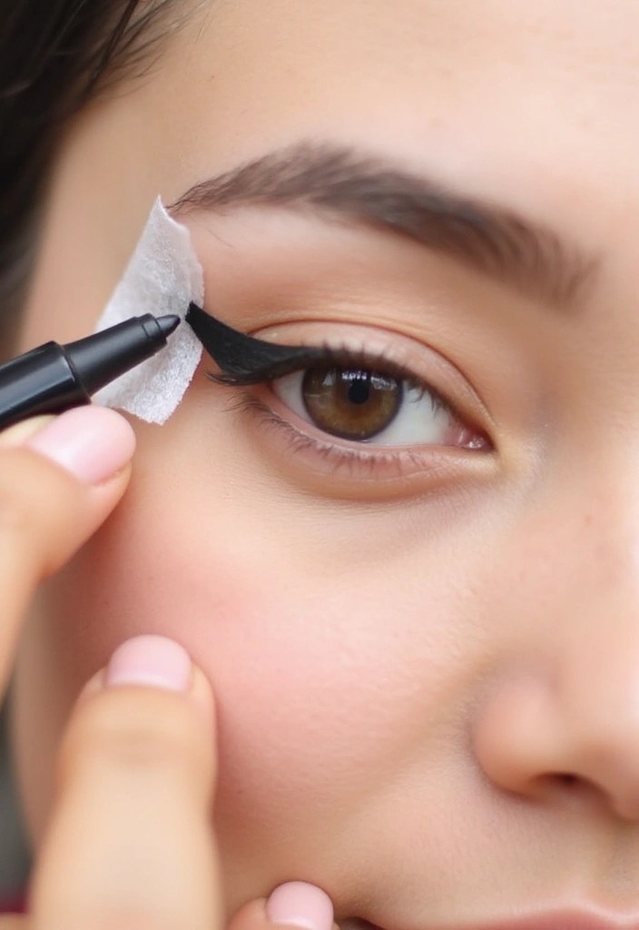 25 Quick Beauty Fixes That Will Save You Time (And Your Sanity!) - 16. Quick Eyeliner Fix: Tape Trick