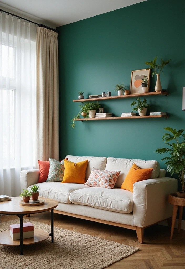 25 Stunning Living Room Ideas That'll Make You Rethink Your Space! - 2. Add a Pop of Color with Accent Walls