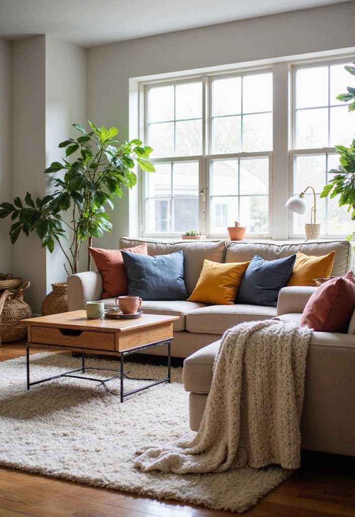 25 Stunning Living Room Ideas That'll Make You Rethink Your Space! - 6. Layer Textures for Depth